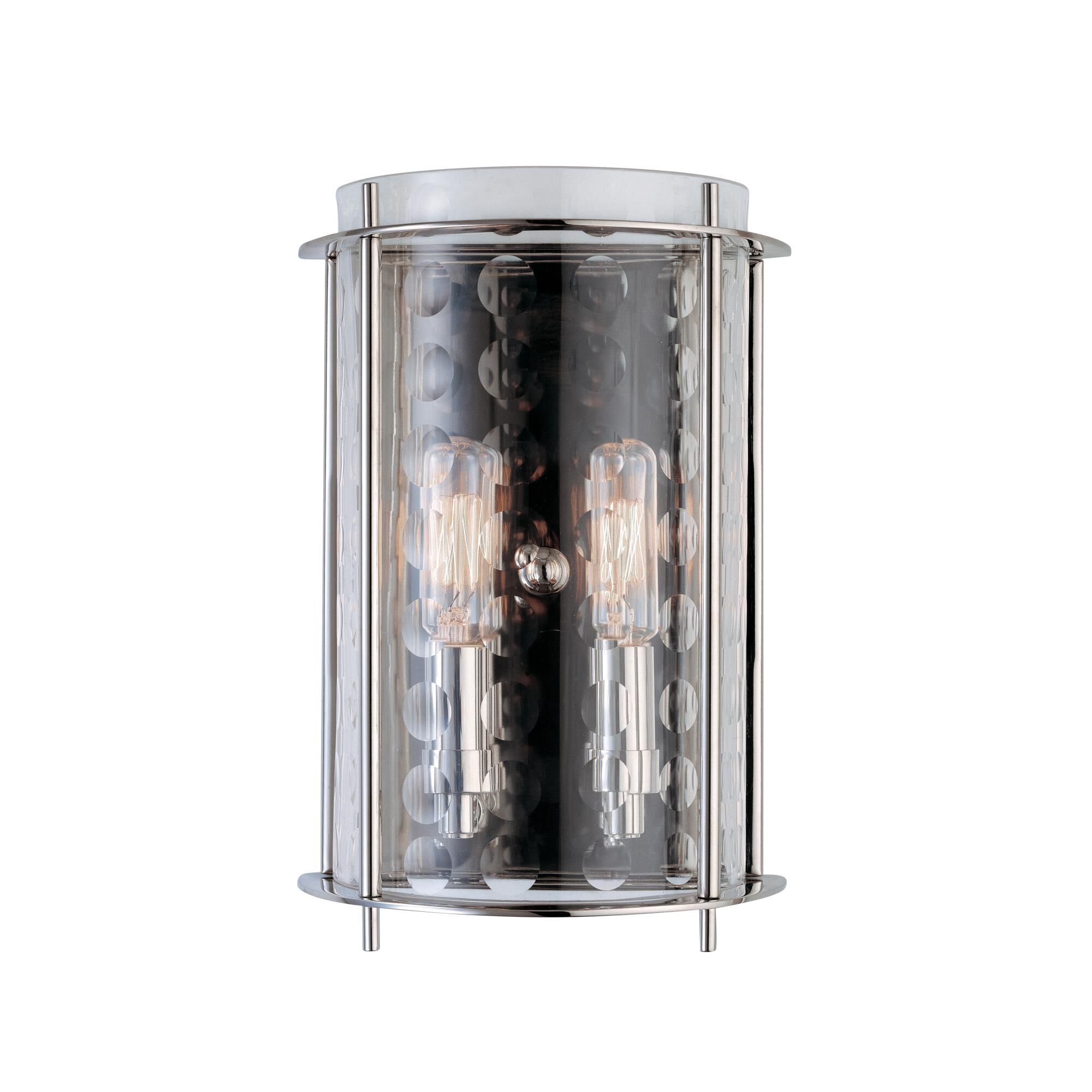 Shown in Polished Nickel finish and Clear glass